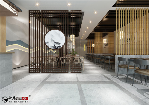 青铜峡迎吉川菜餐厅装修设计|休闲安逸的四季常青景致