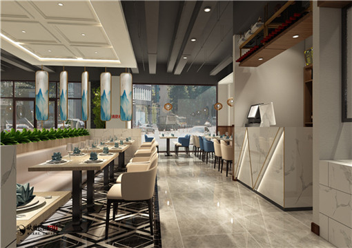 青铜峡伊里乡餐厅装修设计|现代设计手法打造休闲空间