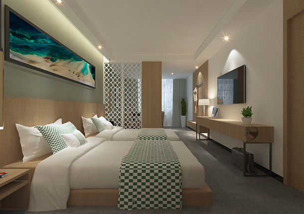 青铜峡希顿酒店设计|让客房具有延伸性同时带来的空间的流动性